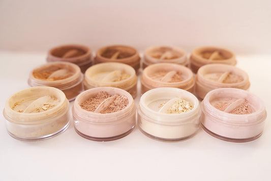 Minerale make-up producten correct bewaard